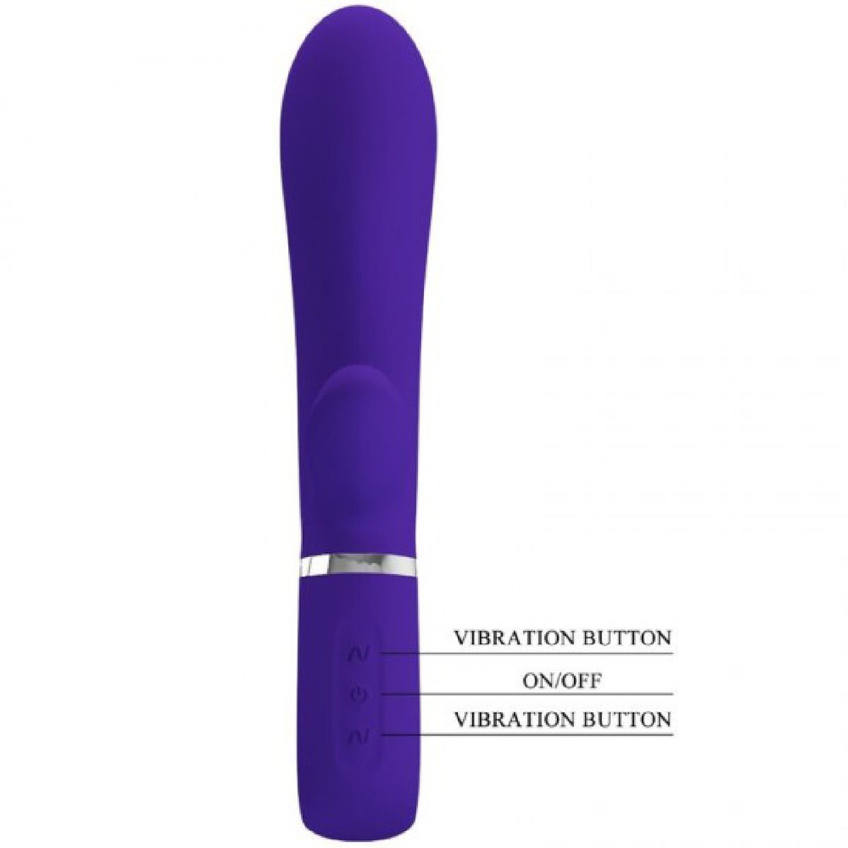 Thomas Super Soft Silicone Rabbit Vibrator - Purple