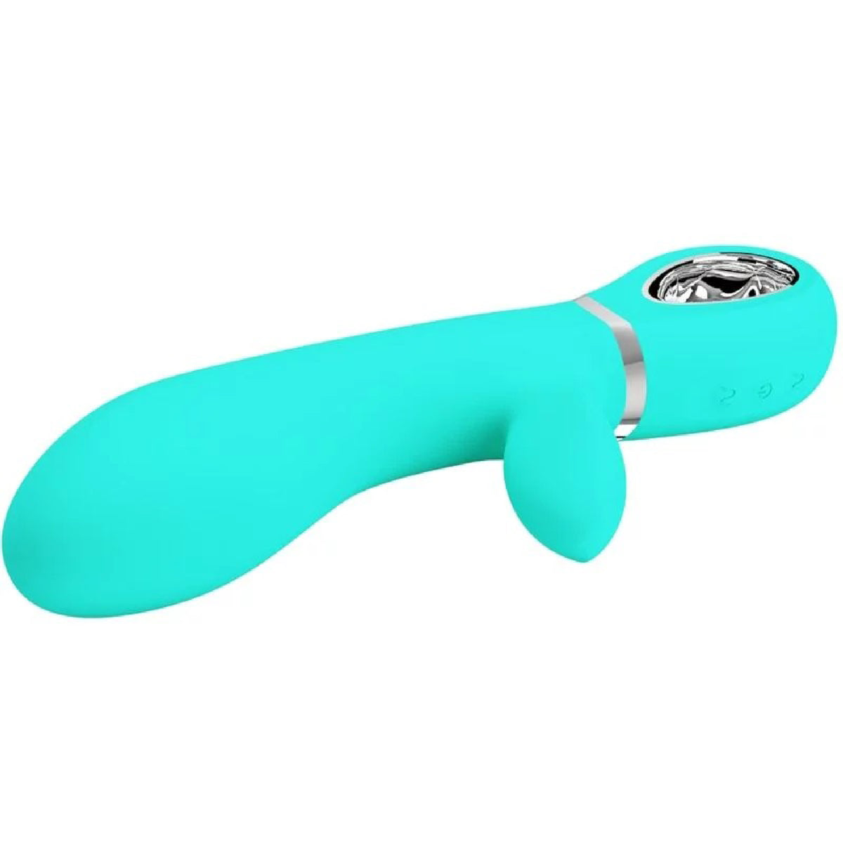 Thomas Super Soft Silicone Rabbit Vibrator - Turquoise