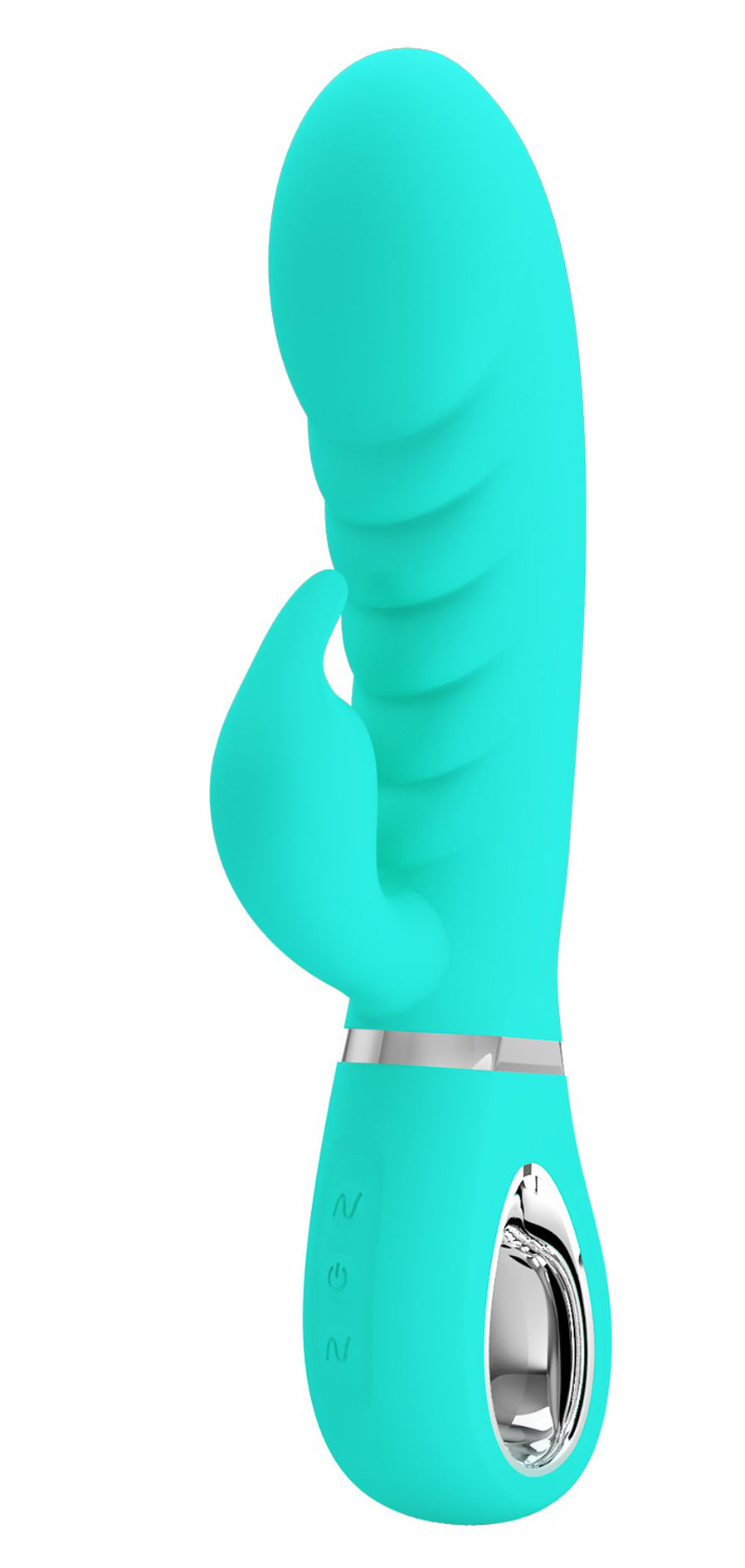 Prescott Super Soft Rabbit Silicone Vibrator -  Teal