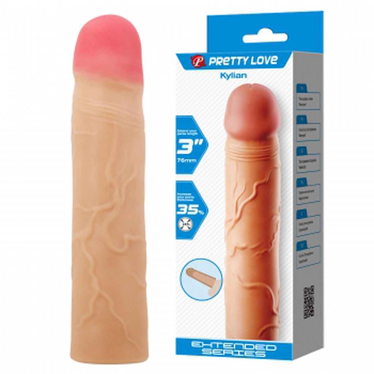 Kylian Extended Penis Sleeve - Light