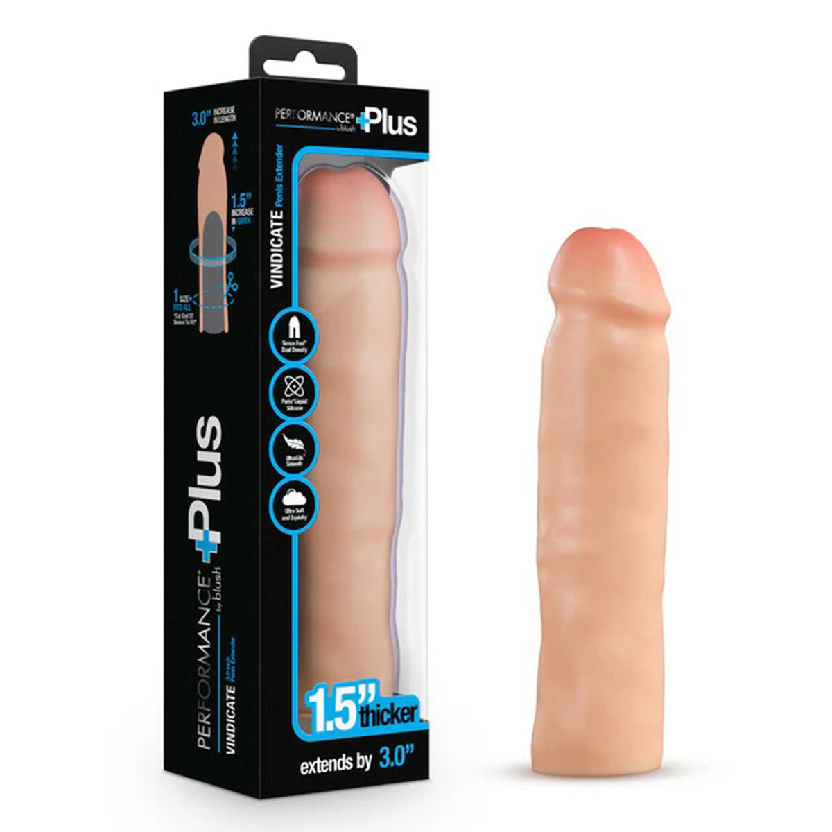 Performance Plus 3 Inch Silicone Penis Xtender - Beige