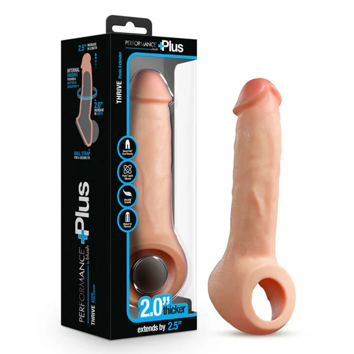 Performance Plus Thrive 2.5 Inch Silicone Penis Xtender - Beige