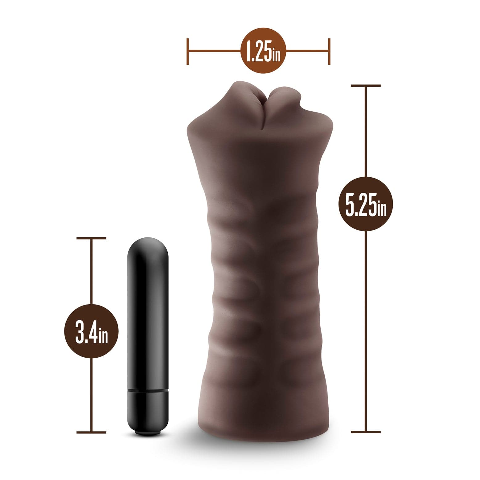 Enlust - Krystal - Vibrating Stroker - Brown Default Title