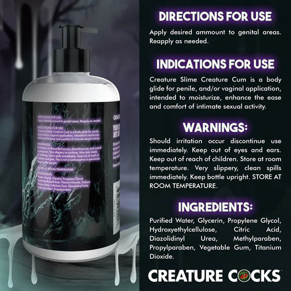 16oz Creature Slime Creature Cum Unscented Jizz - Lubricant - Clear Default Title