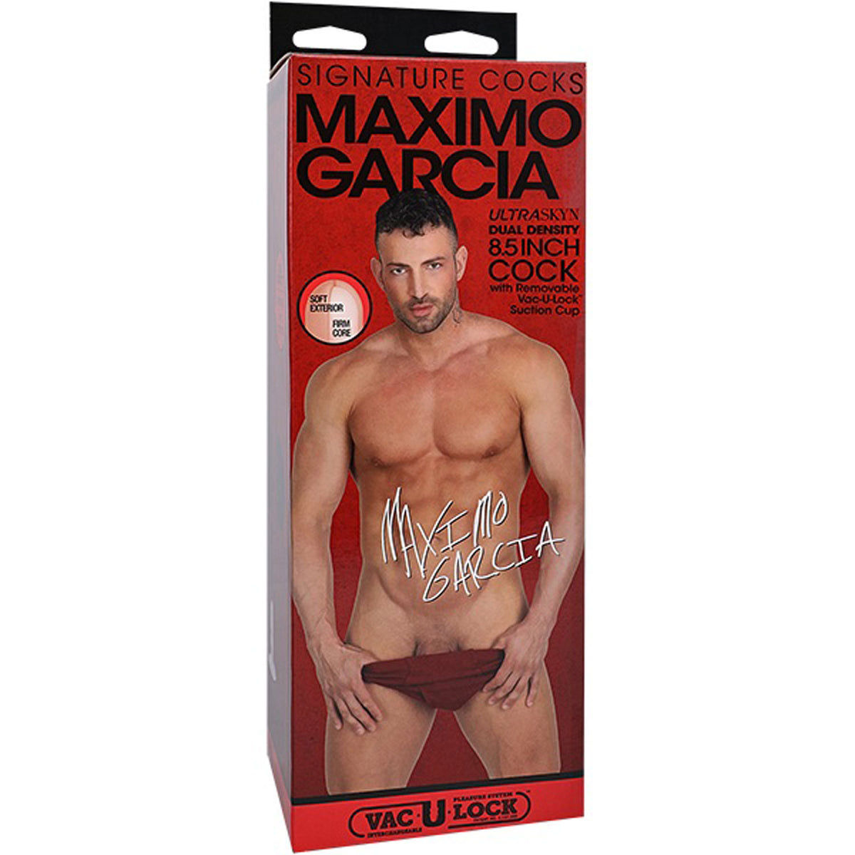 Signature Cocks Maximo Garcia 8.5&quot; Cock - With Removable Vac-U-Lock Suction Cup - Vanilla