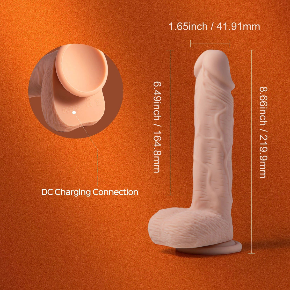 Paxton-App Controlled 7.5&quot; Realistic Thrusting  Penetrator Dildo