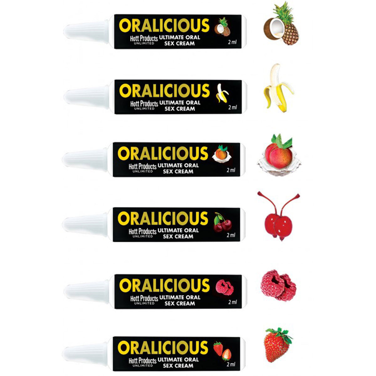 Oralicious Flavored Oral Sex Cream 144pc Display - of 2ml Tubes