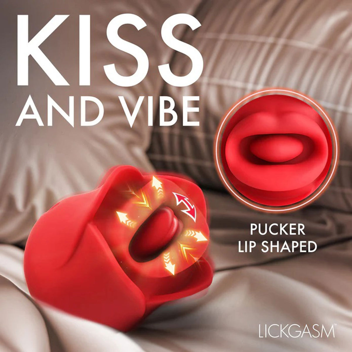 Sweet Kiss Kissing &amp; Vibrating Clitoral Stimulator - Red