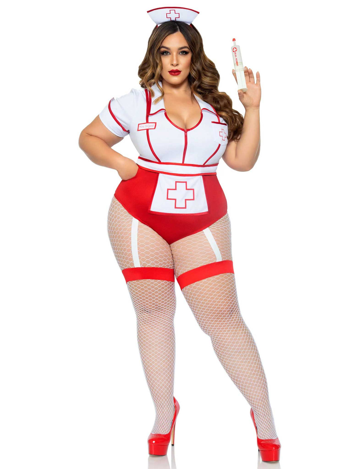 plus nurse feelgood sexy costume 3x 4x white red