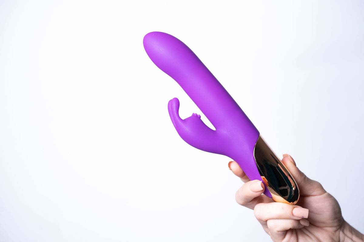 karlin usb rechargeable 10 function rabbit vibrator purple