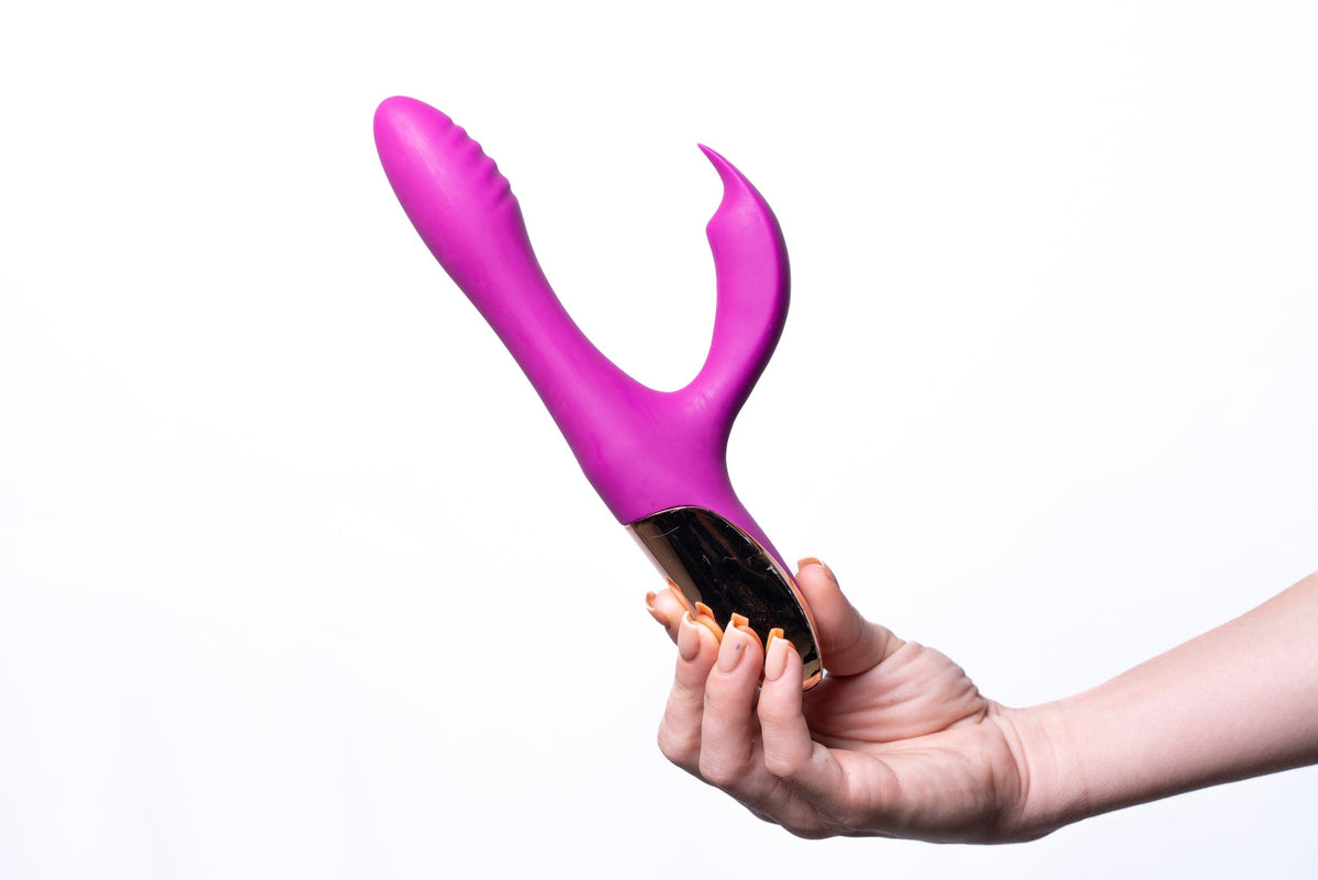 skyler silicone bendable rabbit purple