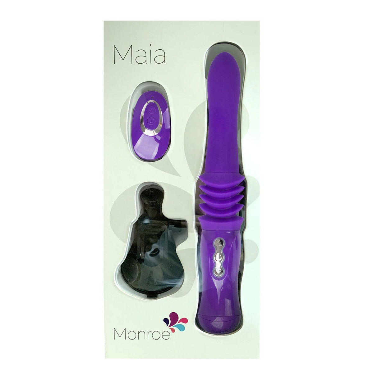 monroe usb rechargeable silicone thrusting portable love machine purple