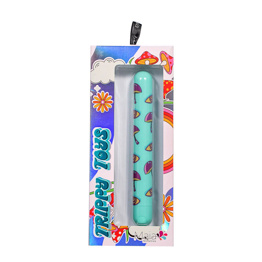 Lucy Mushroom Pattern Rechargeable X-Long Bullet  - Blue