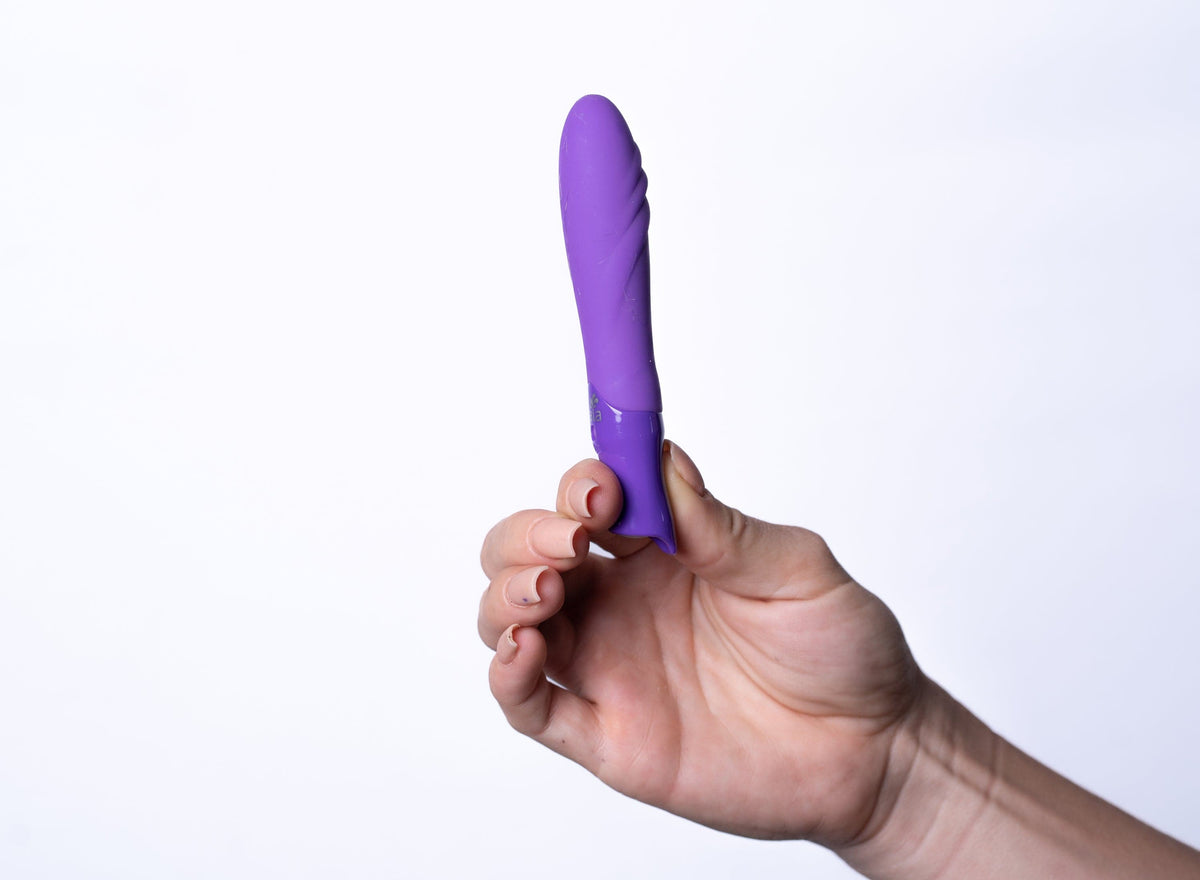 margo silicone textured bullet vibrator neon purple