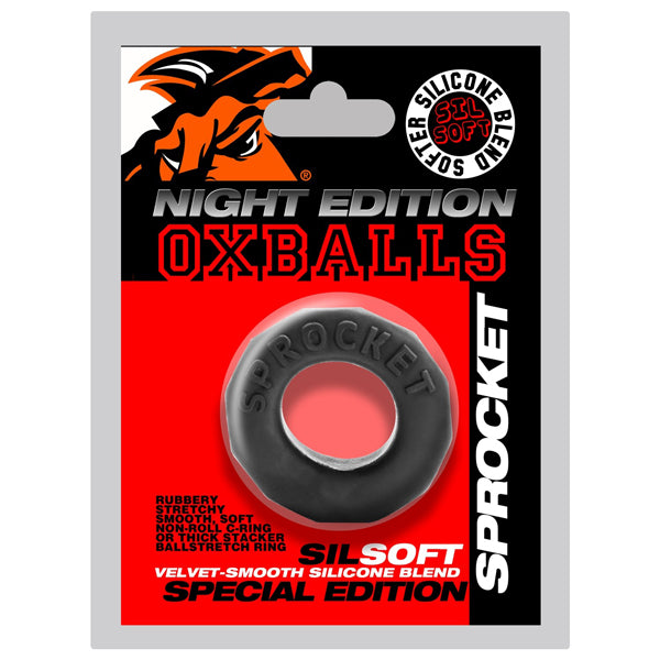 Sprocket Comfort No-Roll Cockring - Black