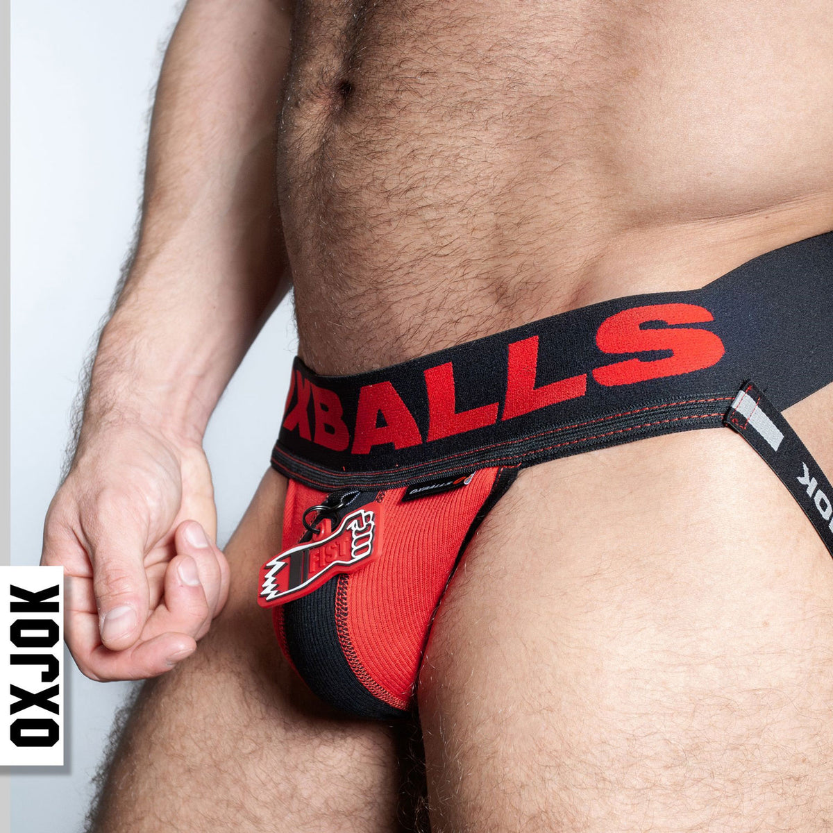 Fisterjock 3d Fist Tagger Jock Black/red Small