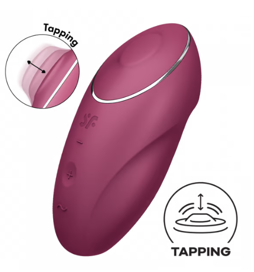 Satisfyer Tap and Climax 1 Vibrator - Grey