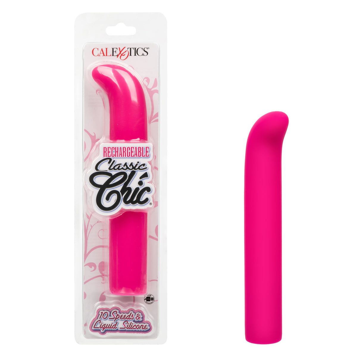 Rechargeable Classic Chic Standard &quot;G&quot; Vibrator - Pink