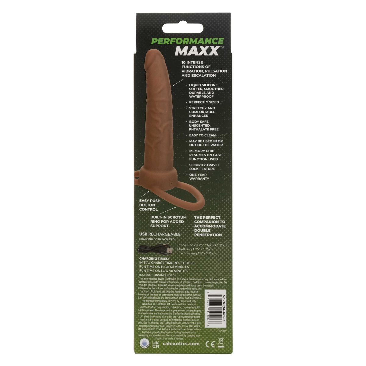 performance maxx rechargeable dual penetrator brown