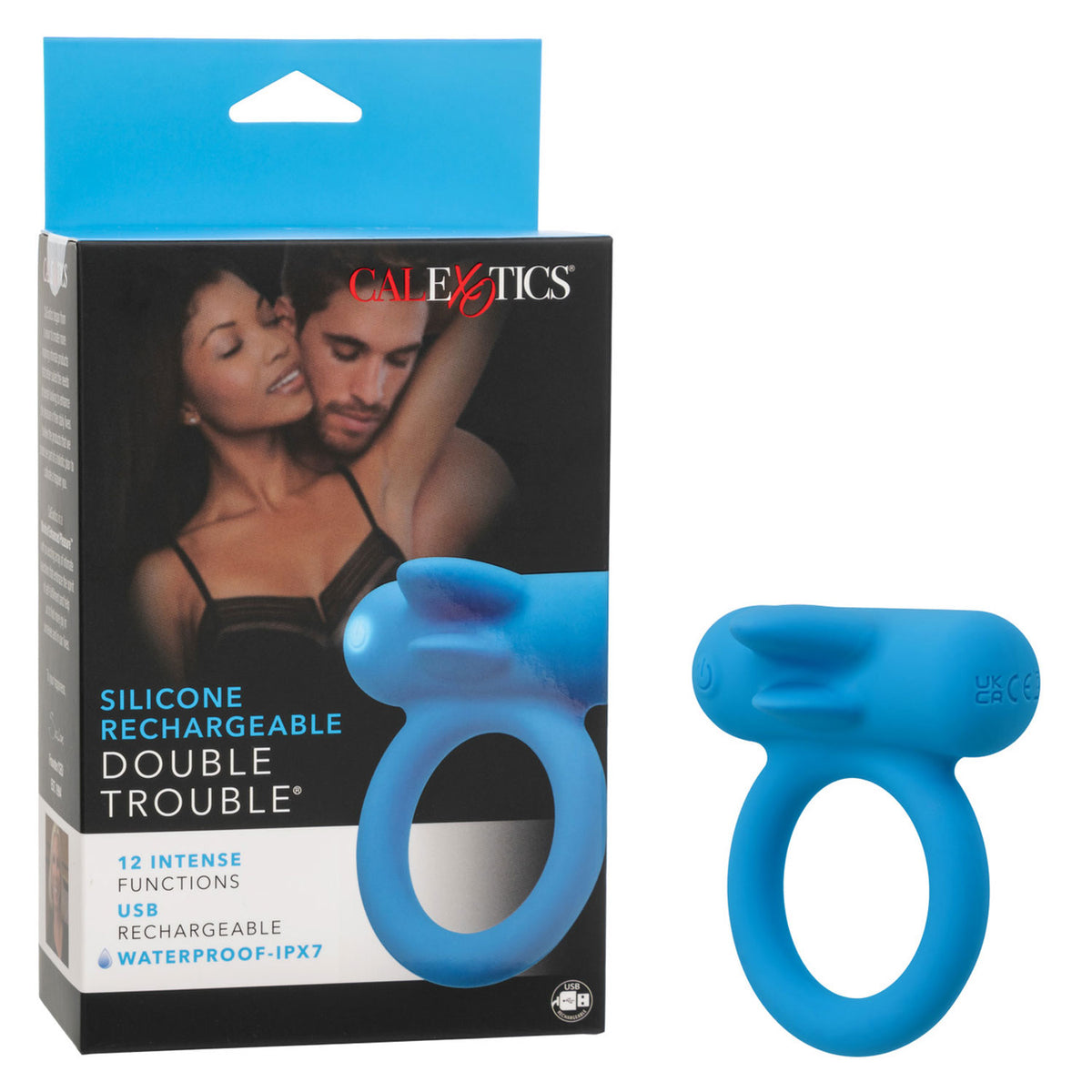 Silicone Rechargeable Double Trouble - Blue