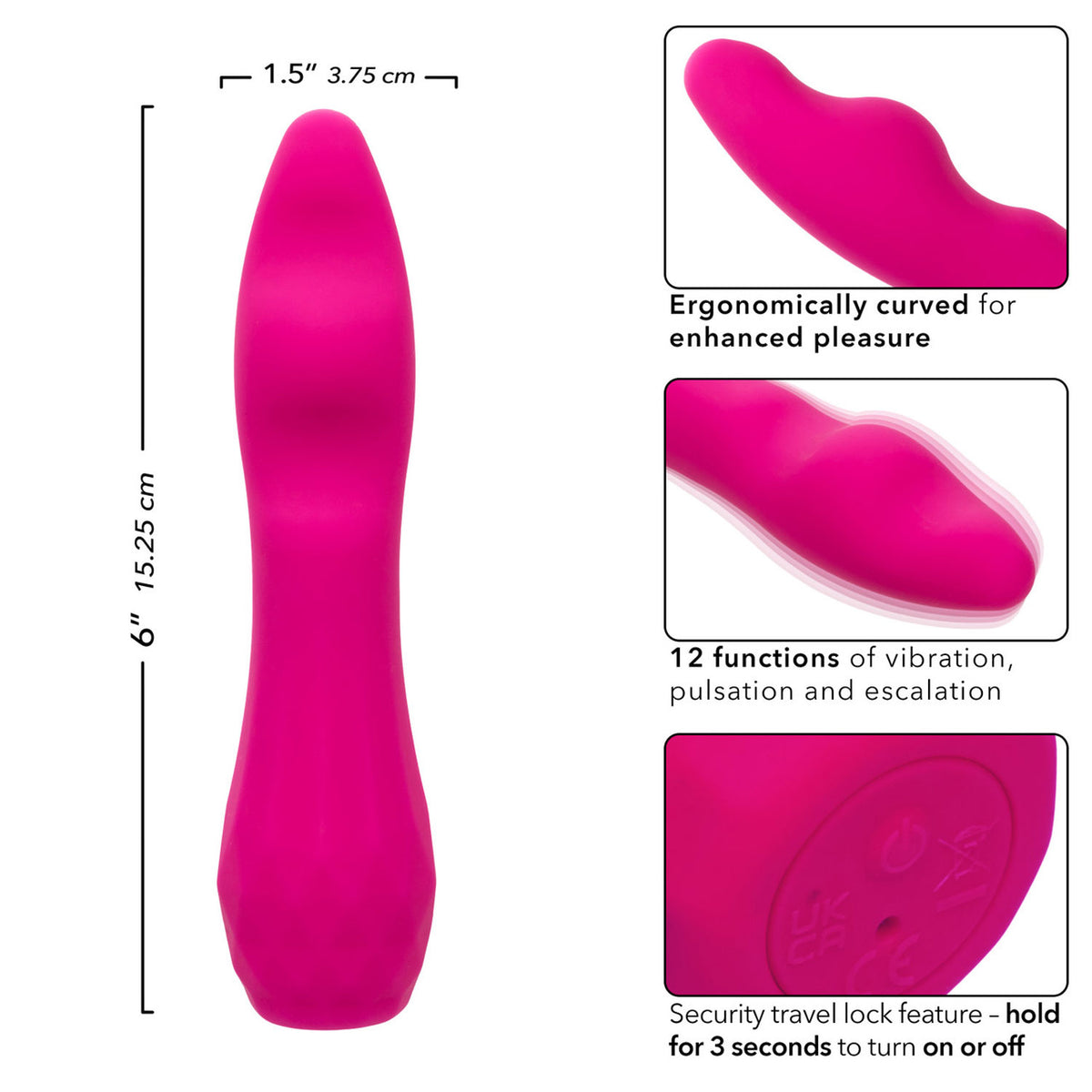 Gia Curved Pleaser - Pink