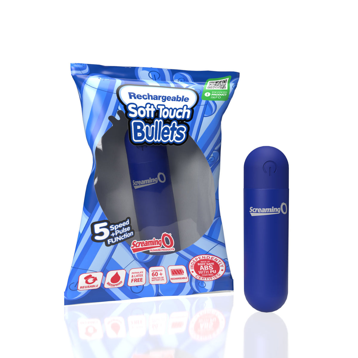 Screaming O Soft Touch Rechargeable Bullet - Blue Default Title