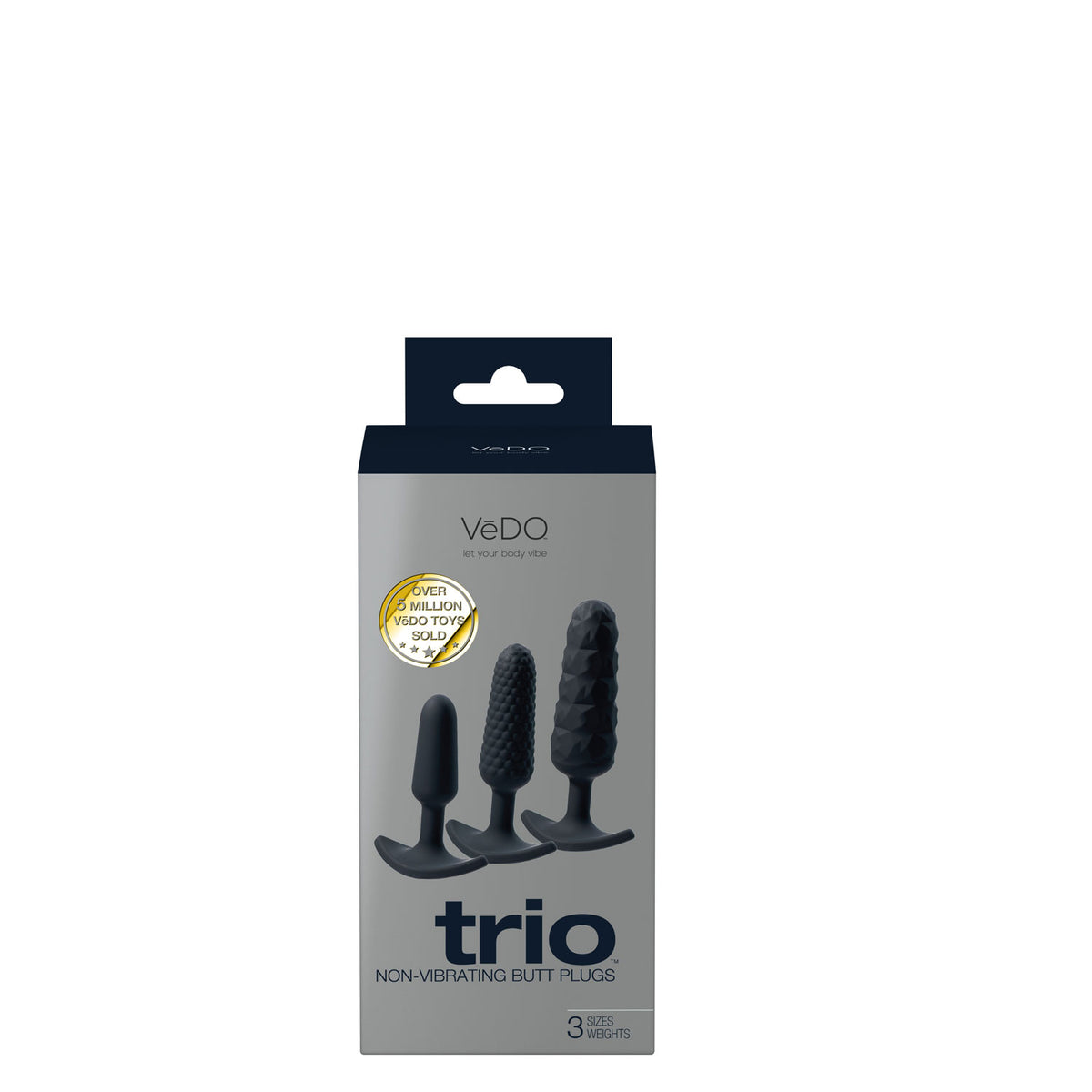 Trio Non-Vibrating Butt Plug Set - Blue Default Title