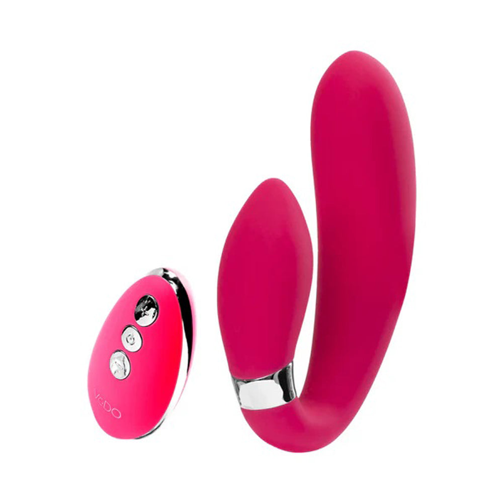 Jeni C-Shaped Dual Motor Vibe With Remote - Pink