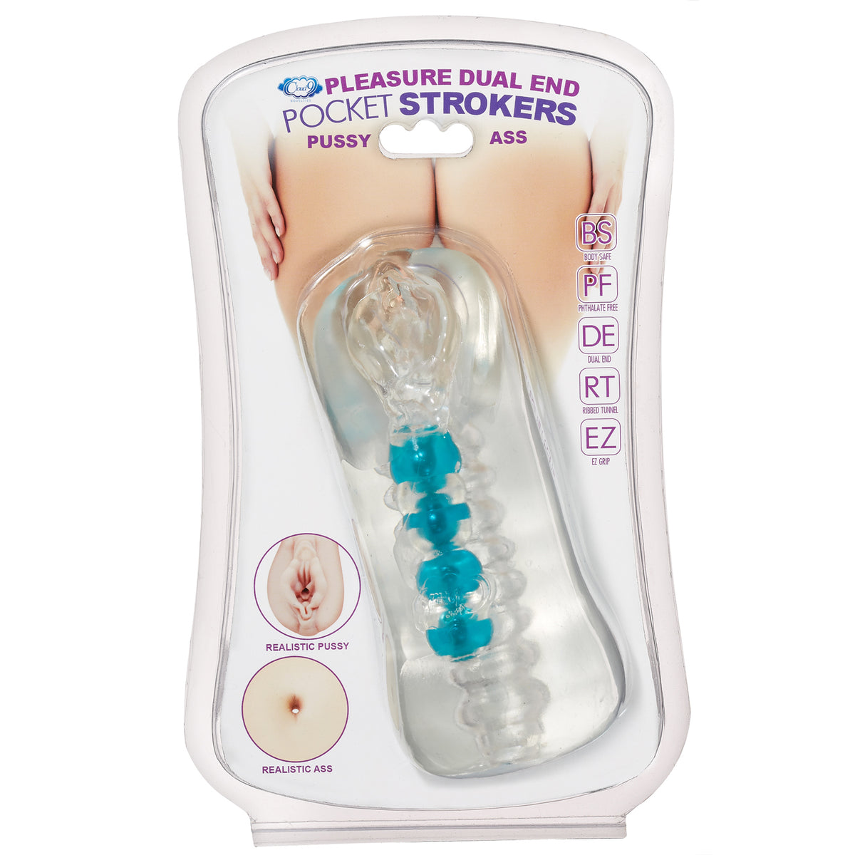 Personal Double Ended Beaded Stroker Clear