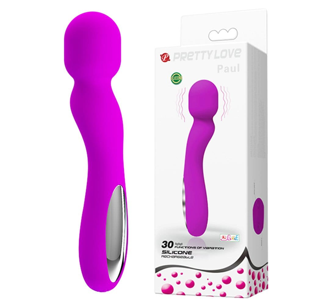 pretty love paul usb rechargeable wand fuchsia