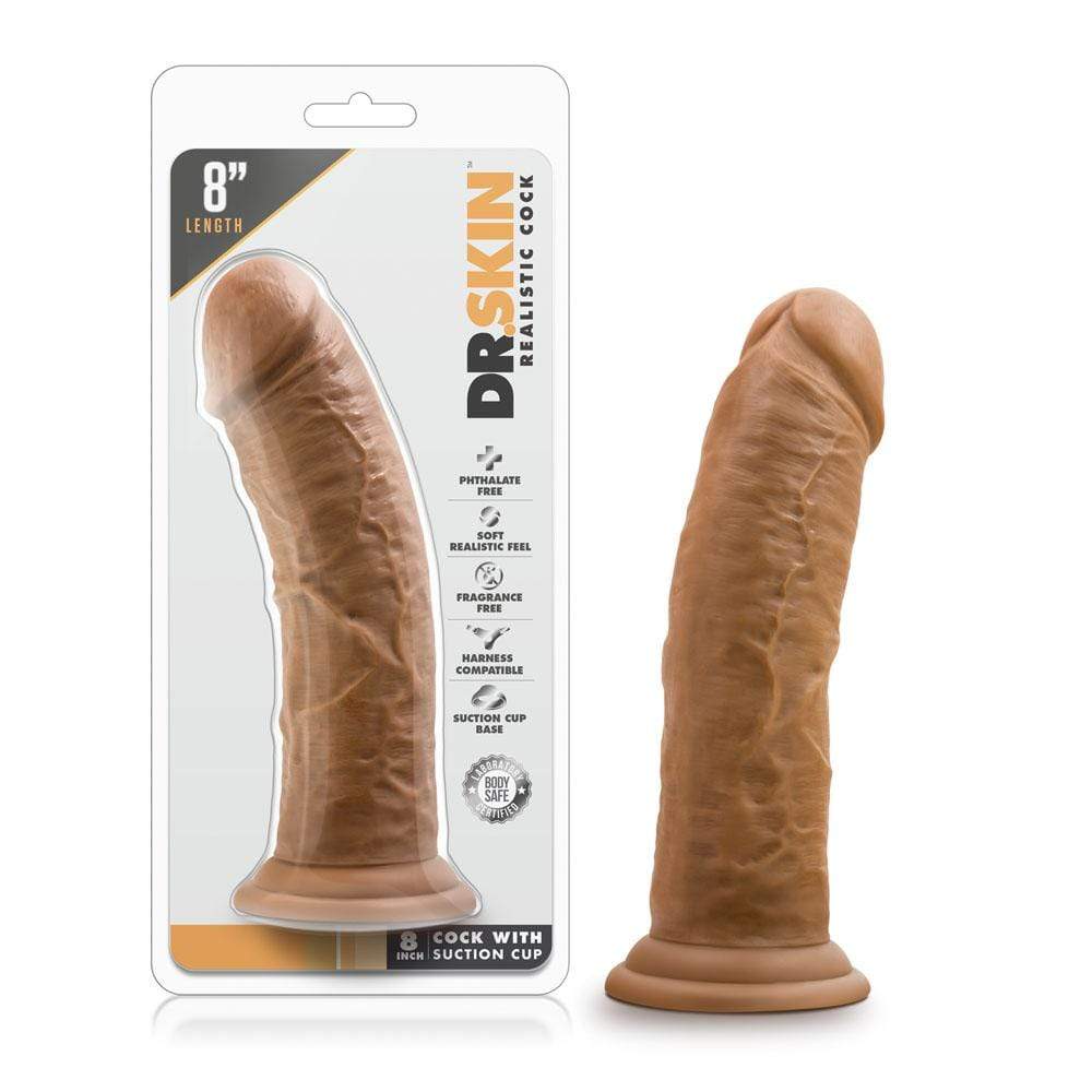 Dr. Skin - 8 Inch Cock With Suction Cup - Mocha Default Title