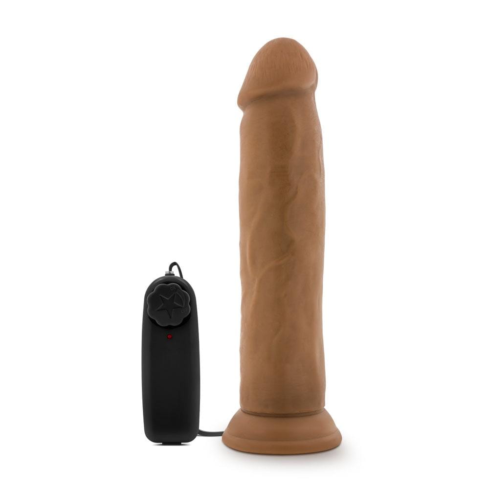 Dr. Skin - Dr. Throb - 9.5 Inch Vibrating Realistic Cock With Suction Cup - Mocha Default Title