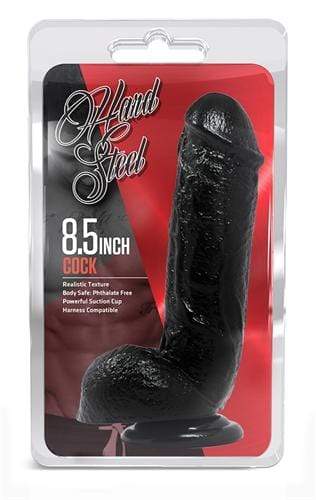 Blush Novelties   hard steel 8 5 inch cock black