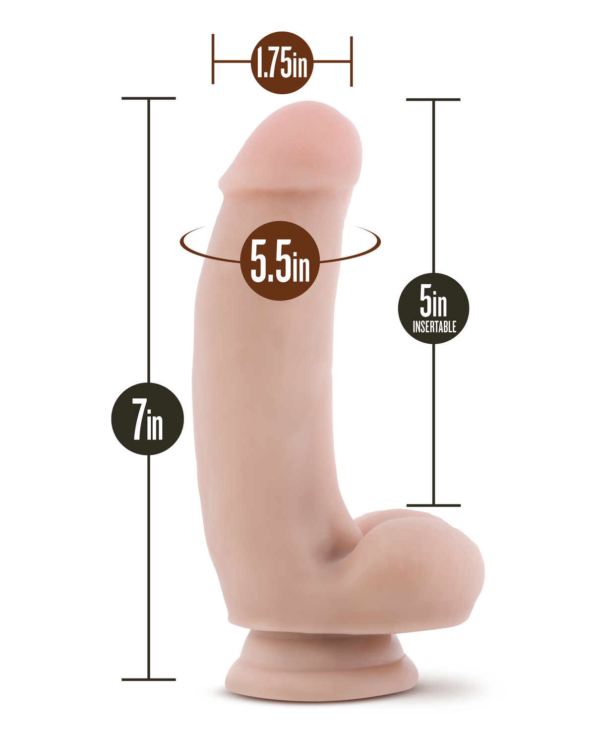 dr skin silicone dr samuel 7 inch dildo with suction cup vanilla