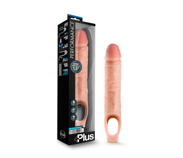 Performance Plus - 10 Inch Silicone Cock Sheath Penis Extender - Vanilla