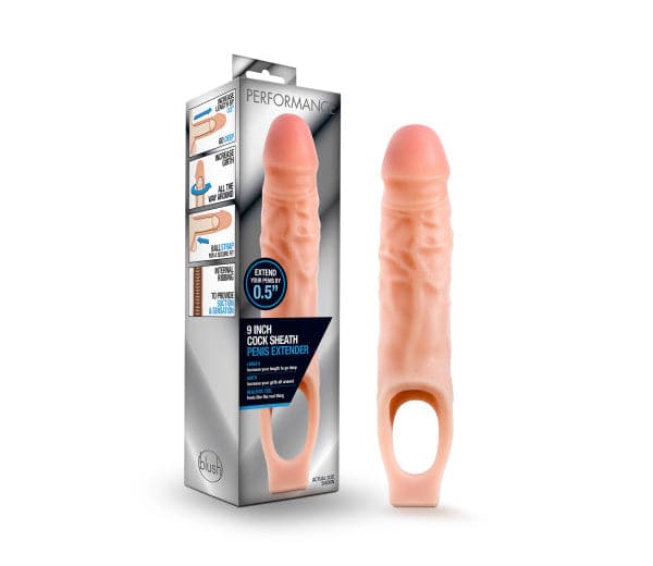 Performance - 9 Inch Cock Sheath Penis Extender - Vanilla Default Title