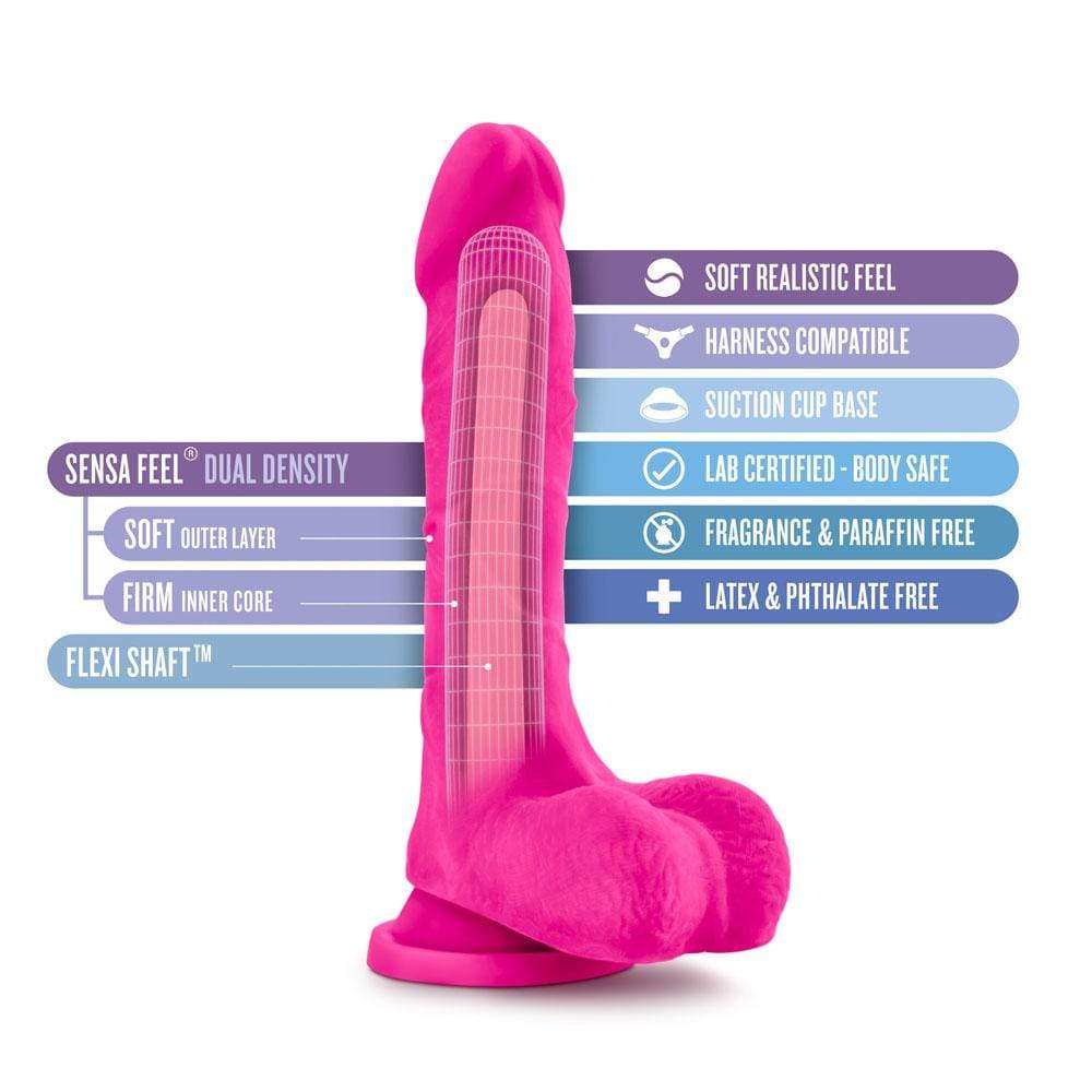 Blush Novelties   au natural bold thrill 8 5 inch dildo pink