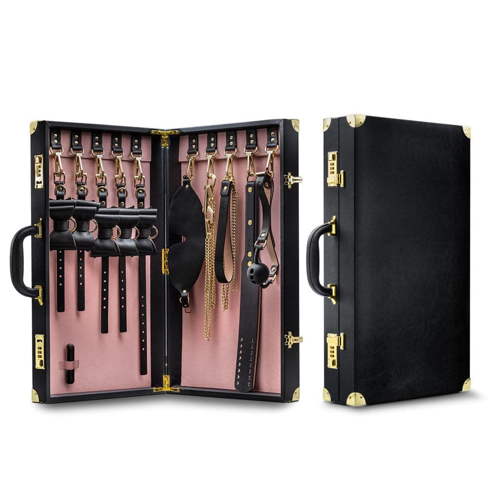 temptasia safe word bondage kit with suitcase black