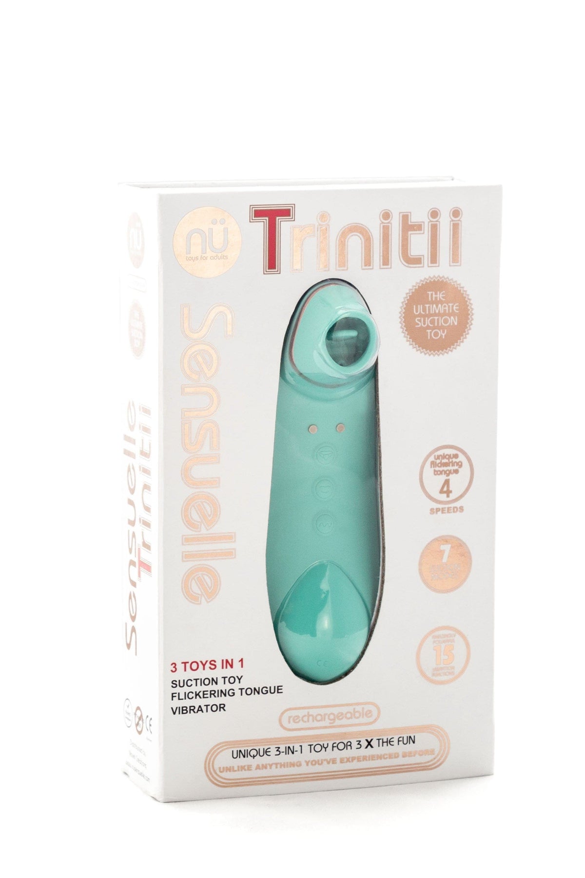 sensuelle trinitii 3 in 1 vibrator electric blue