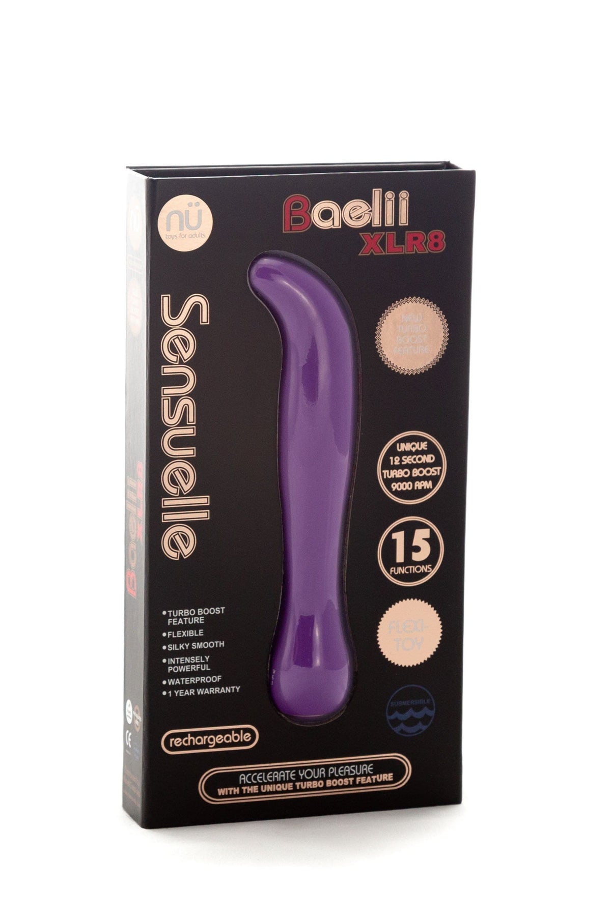 Sensuelle Baelii Xlr8 15 Funtion Flexi G-Spot Vibe - Ultra Violet Default Title