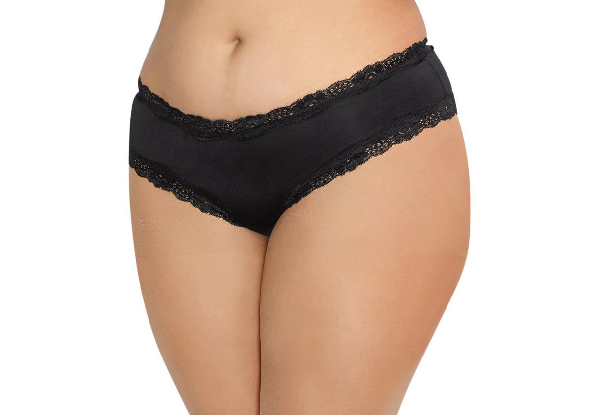 open back panty 2x black