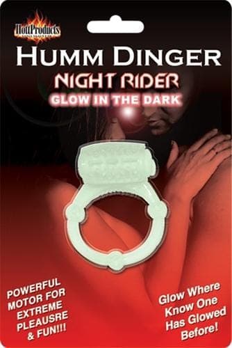 Humm Dinger Night Rider Glow-in-the-Dark Vibrating Penis Ring - Each Default Title