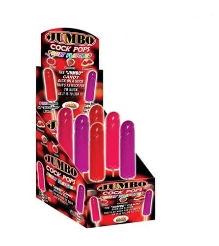 jumbo cock pops 6 piece display assorted fruit flavors