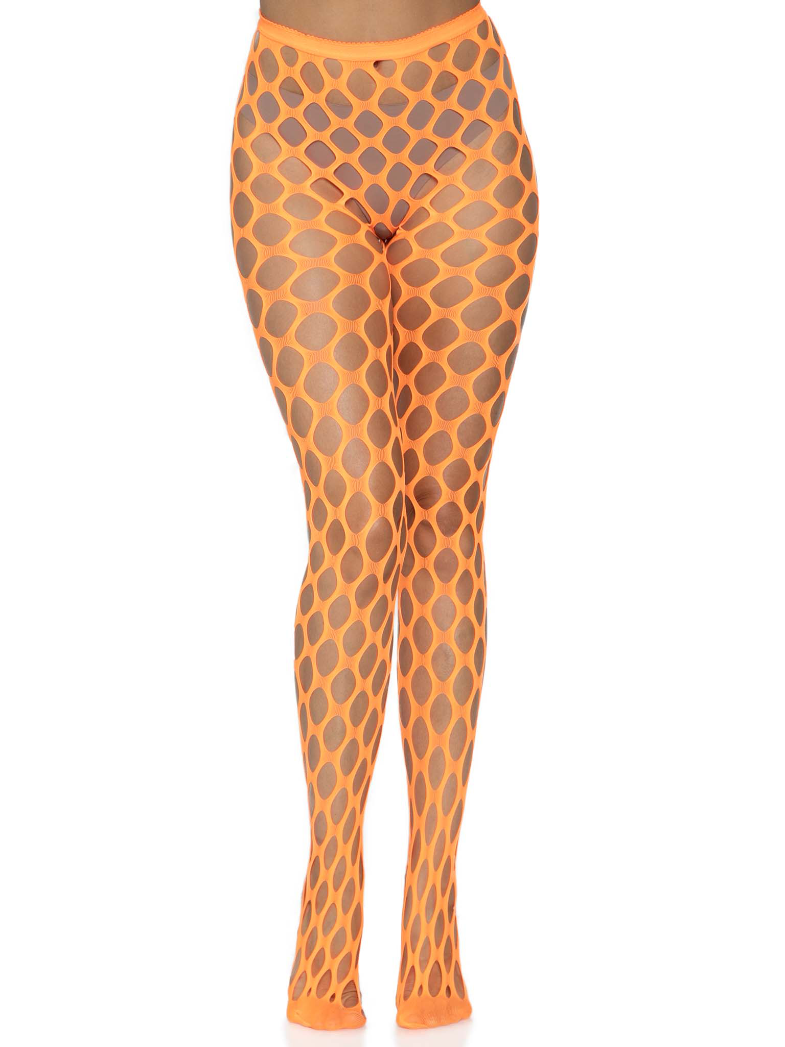 Jumbo Pothole Net Tights - Neon Orange - One Size Default Title