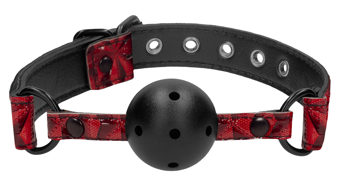 breathable luxury ball gag burgundy