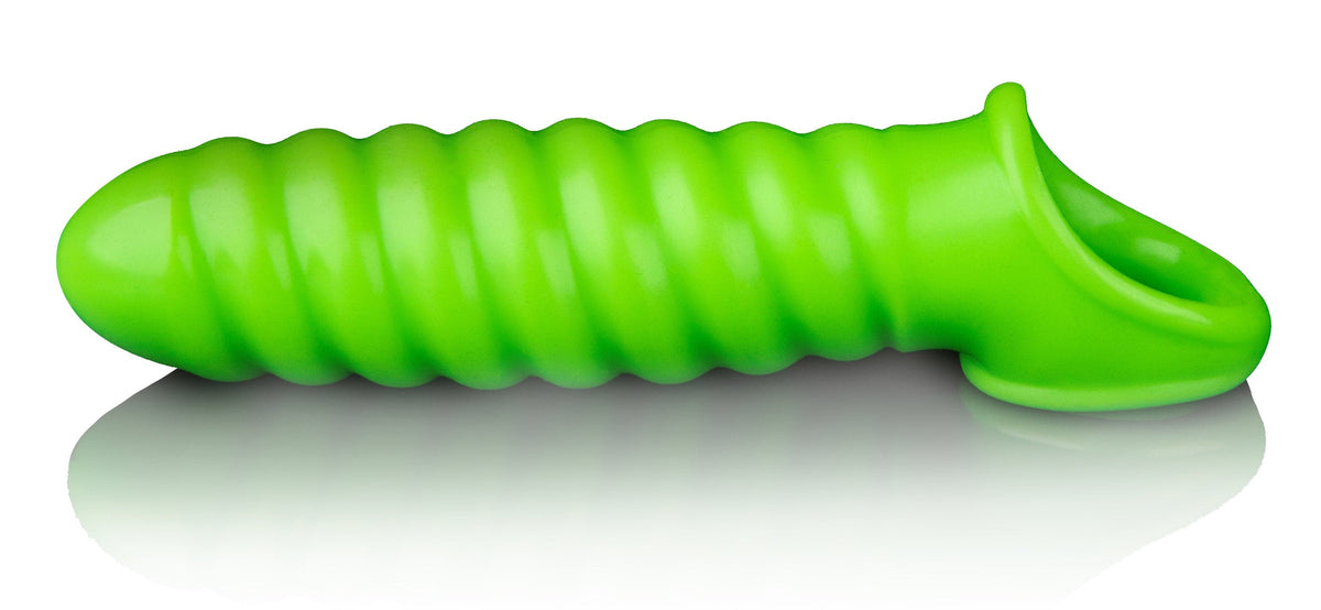 swirl stretchy penis sleeve glow in the dark