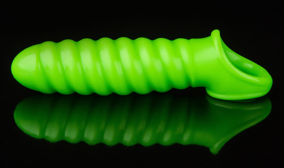 swirl stretchy penis sleeve glow in the dark