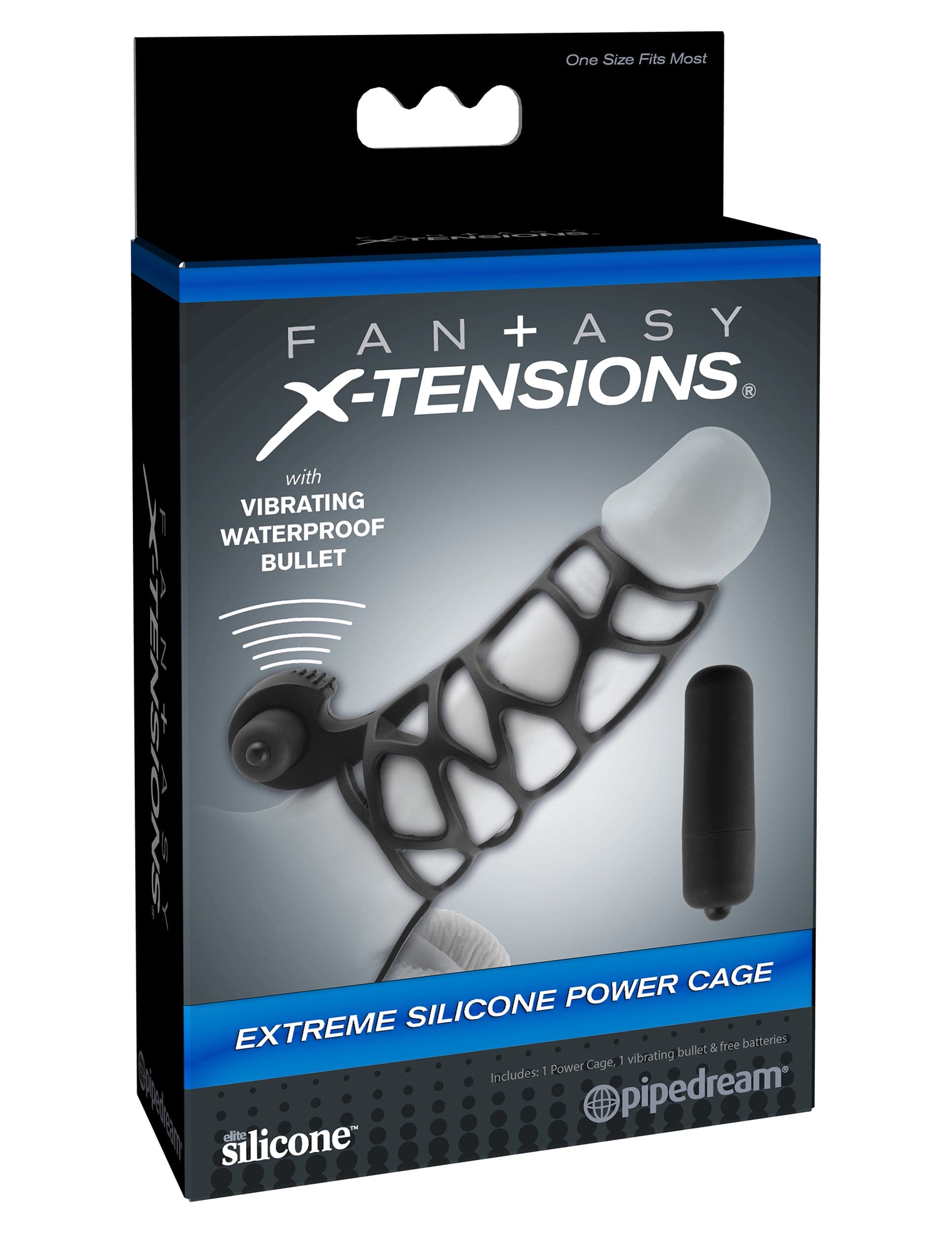 Fantasy X-Tensions Extreme Silicone Power Cage - Black Default Title