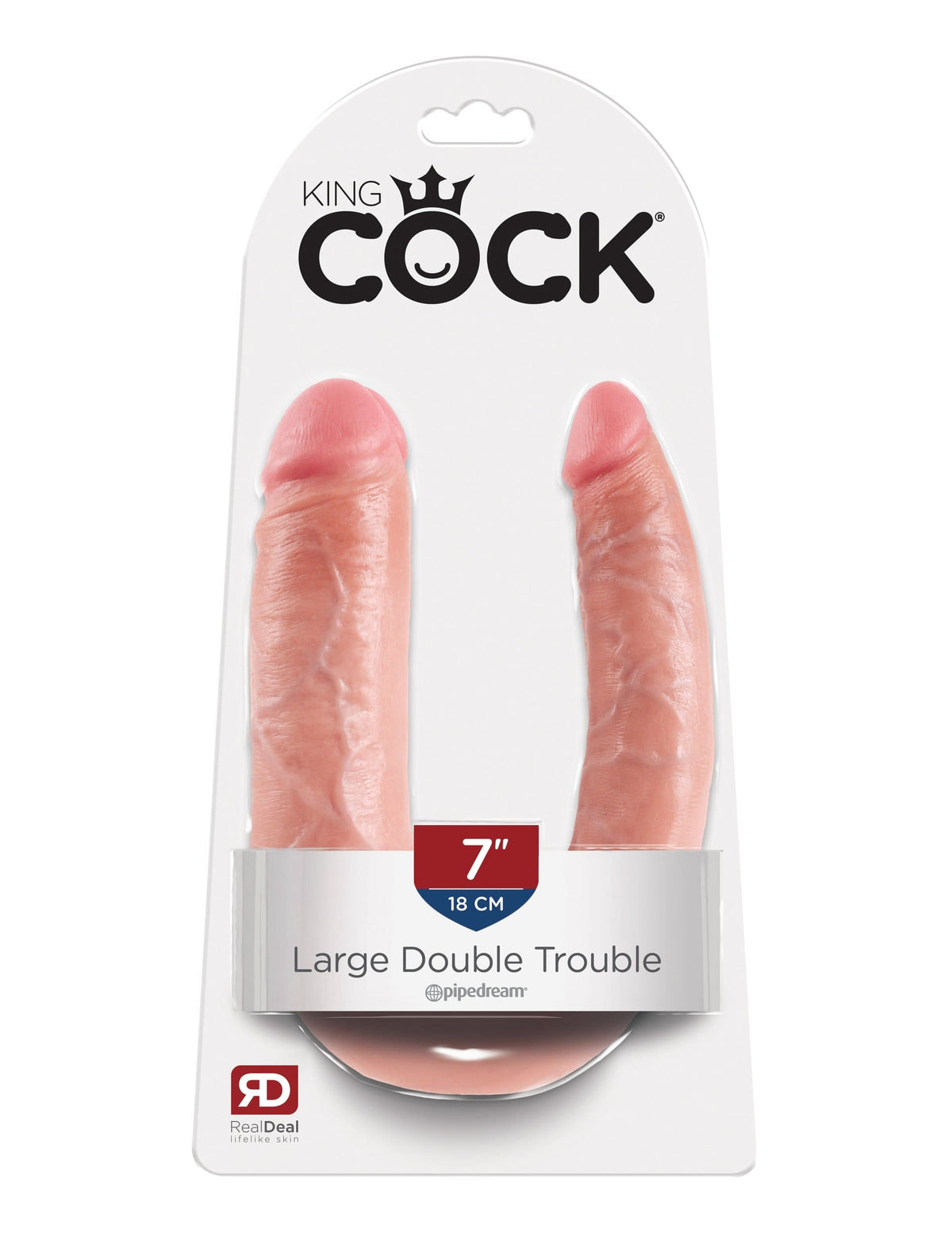 King Cock Double Trouble - Large - Flesh Default Title