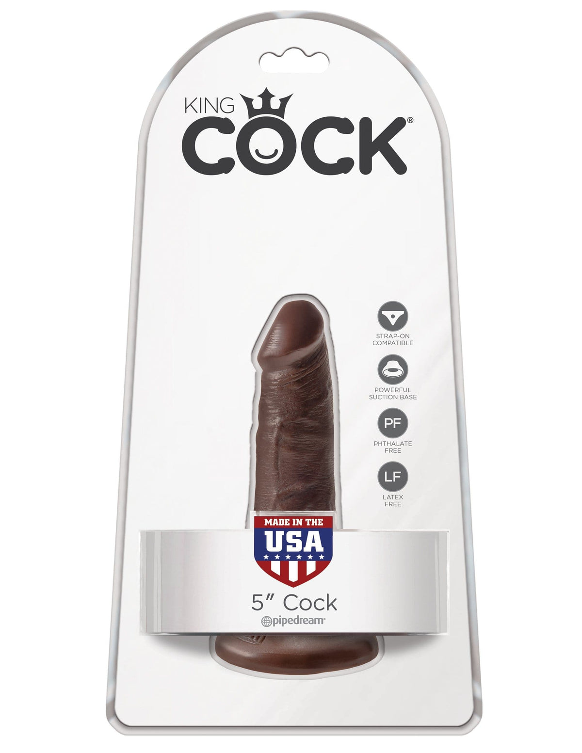 King Cock 5&quot; Cock - Brown Default Title